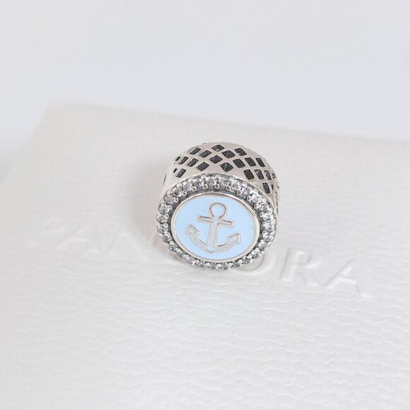 Pandora Anchor Sterling Silver Charm Bead S925 Silver with box - Picture 6 of 7